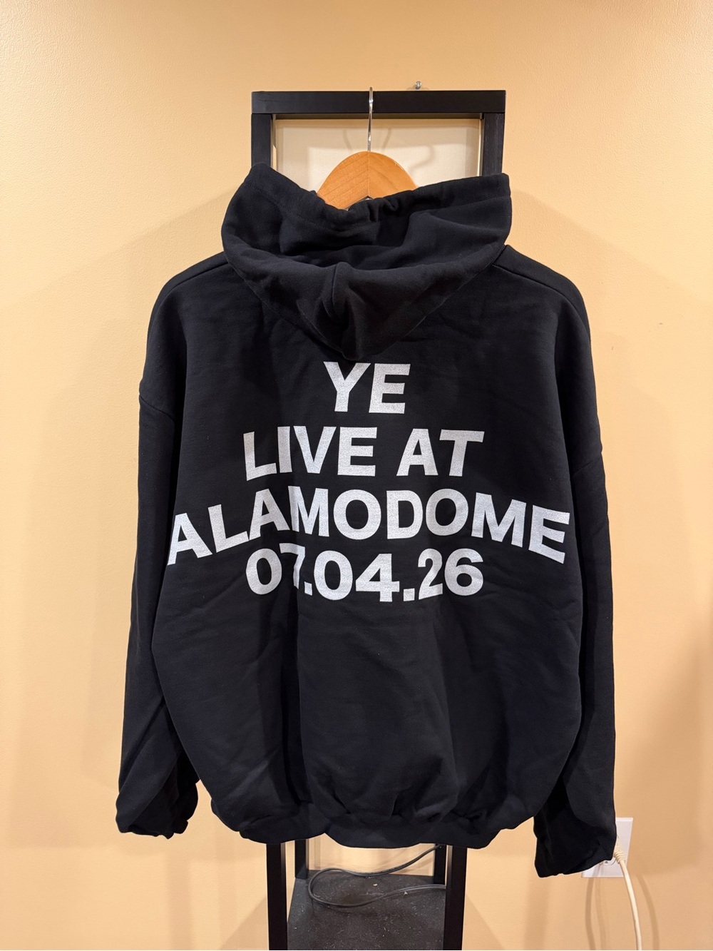 Kanye West Yeezy Bully Merch Ye Live at Alamodome Black Hoodie